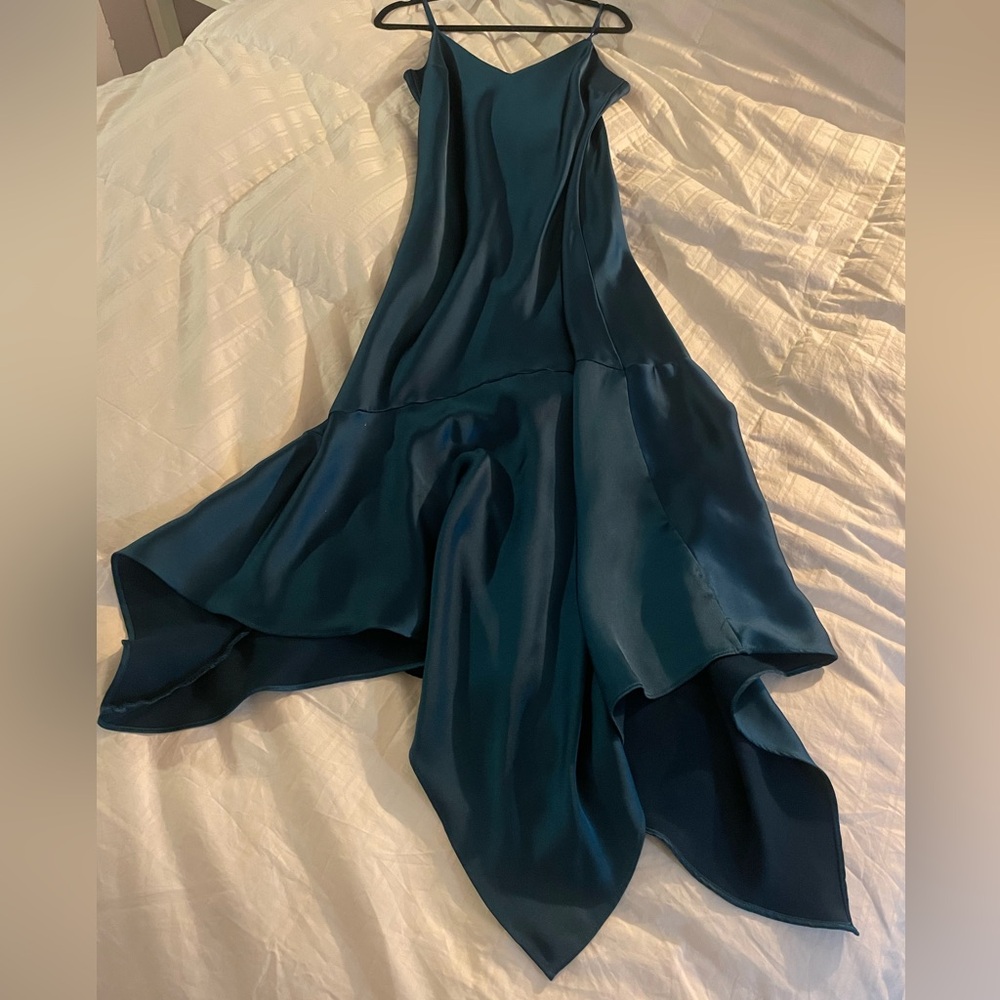 Steve Madden Asymmetrical Teal Dress-L
